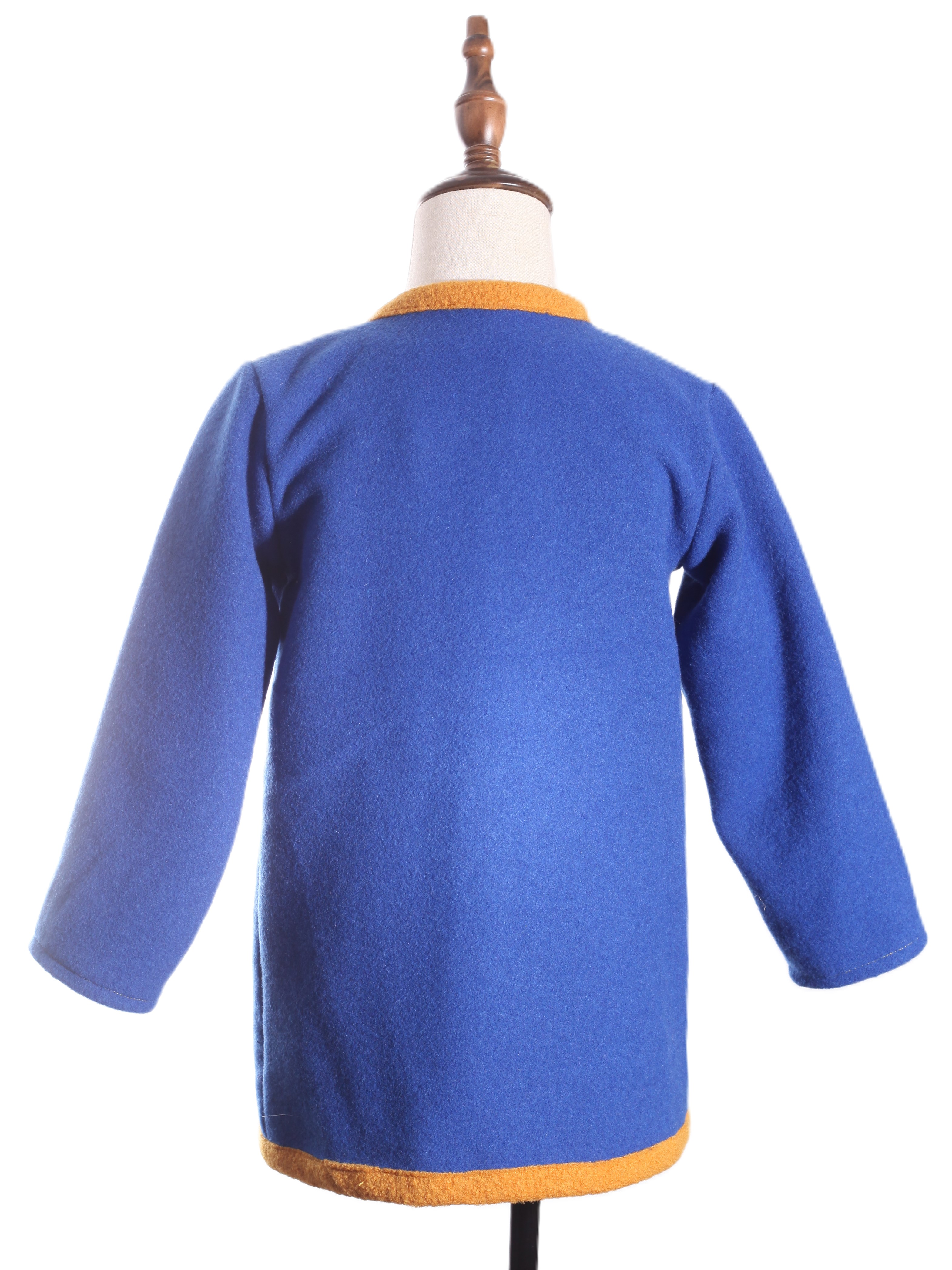 Klappenmantel Blau-Gelb