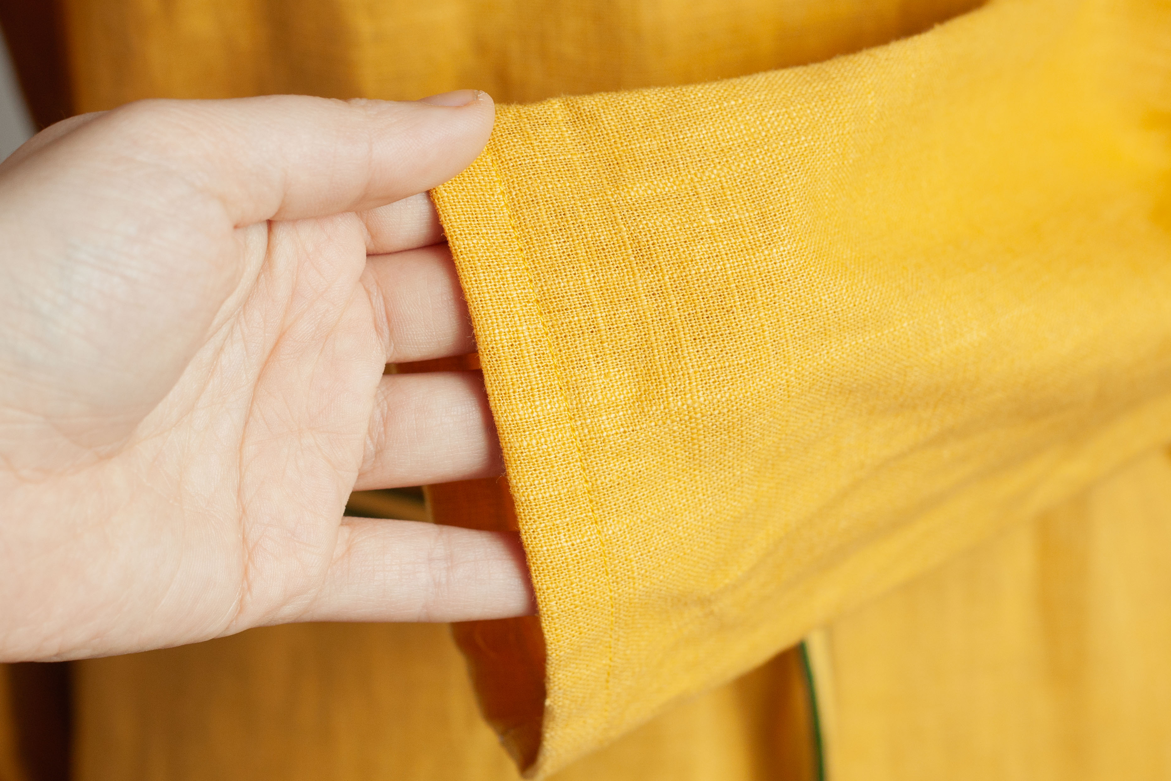 Leinenkleid für Frauen gelb