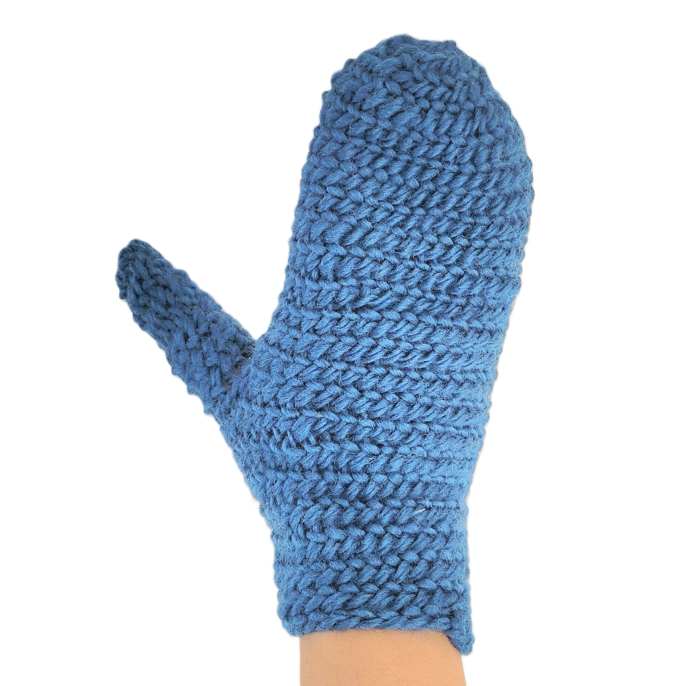 Handschuhe Nadelgebunden blau