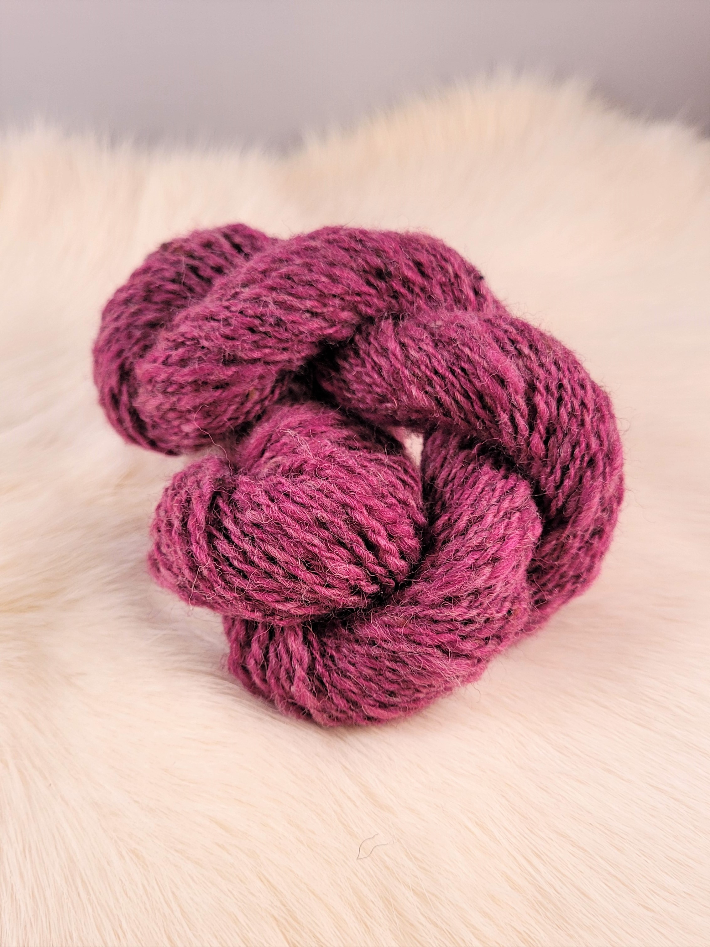 Stick und Webgarn magenta