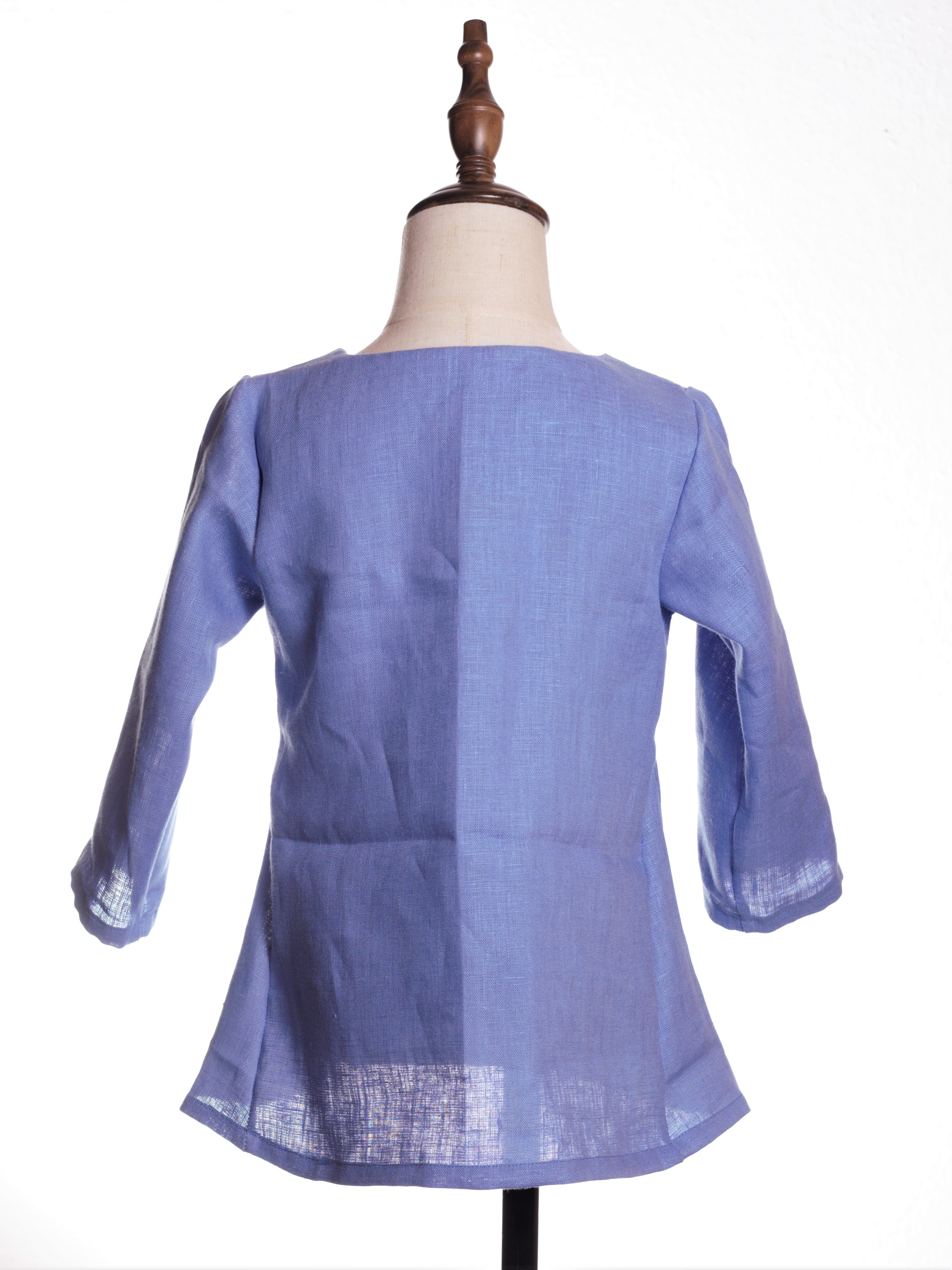 Schlichte Leinentunika Blau Gr.98
