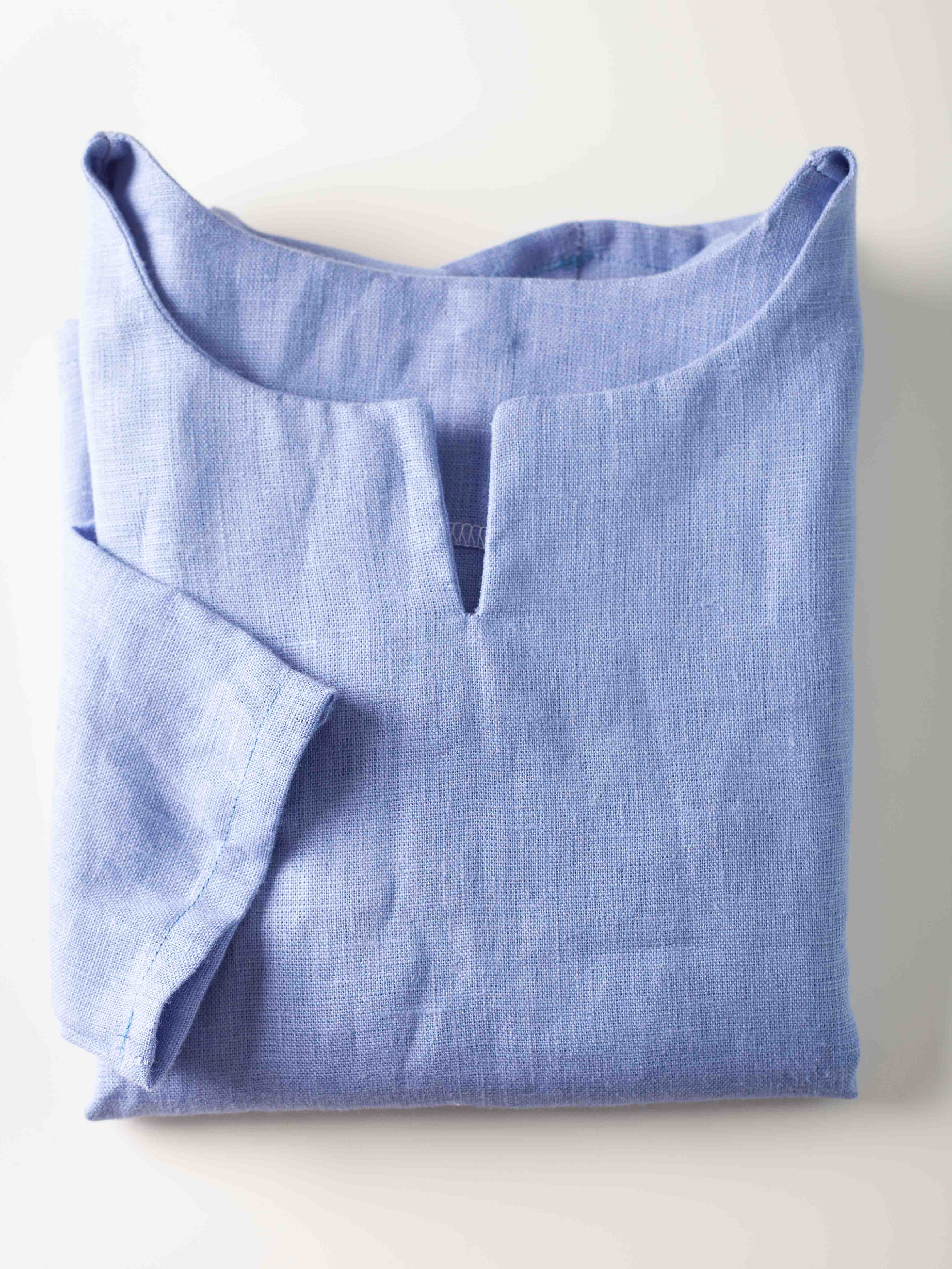 Schlichte Leinentunika Blau Gr.98